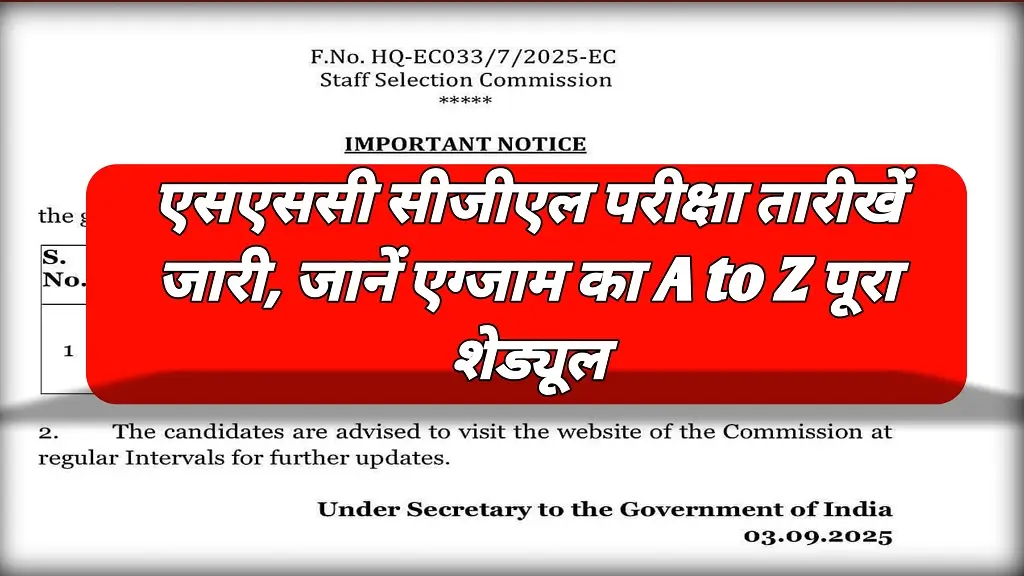 SSC CGL Exam Date 2025